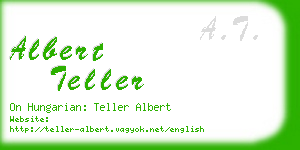 albert teller business card